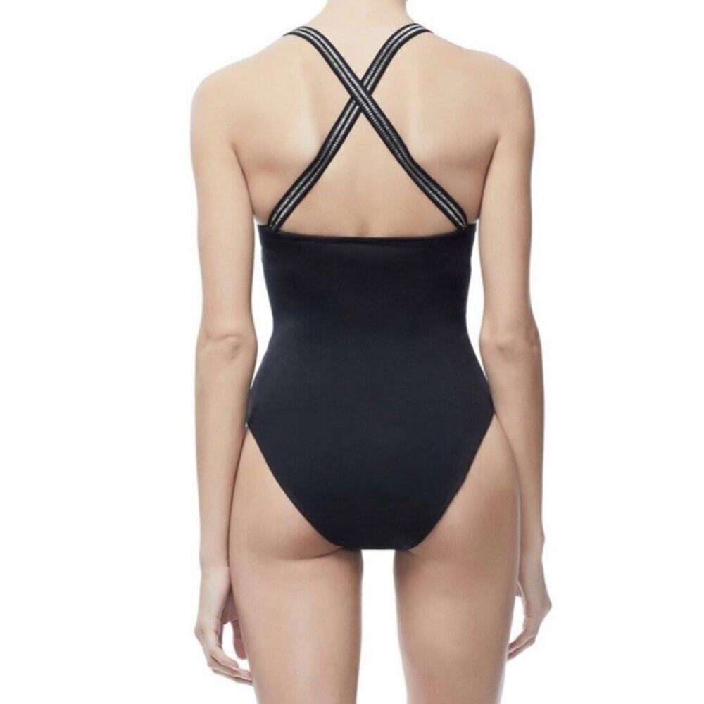 Good American Good Body Cross Back Bodysuit 3 Large Tank Top Sparkle Strap $150 - Picture 3 of 14